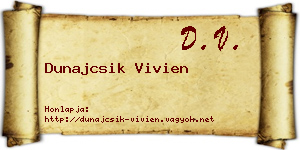 Dunajcsik Vivien névjegykártya