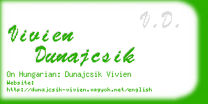 vivien dunajcsik business card